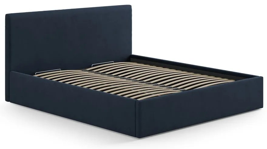 Sötétkék kárpitozott ágytámla 170,5x100 cm Remo – Micadoni