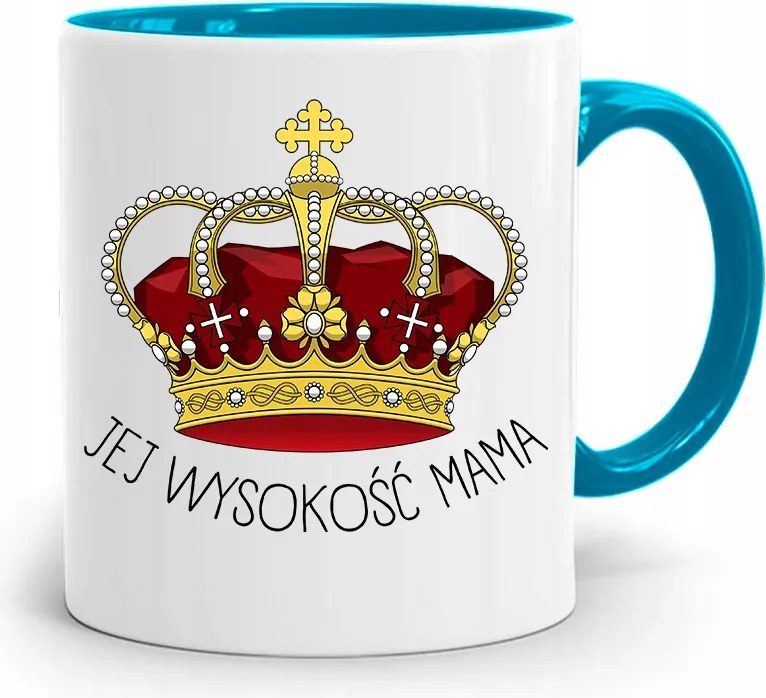 Kék Bögre Anyukáknak Őfelsége Anya Ajándék nyomott mintával