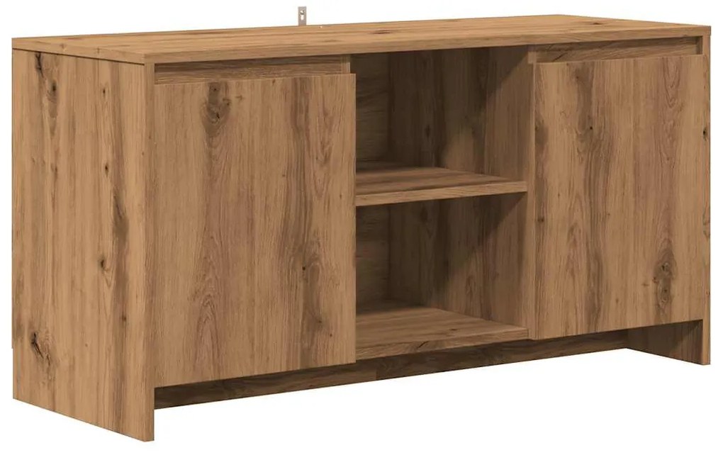 kézműves tölgy színű szerelt fa TV-szekrény 102x37,5x52,5 cm