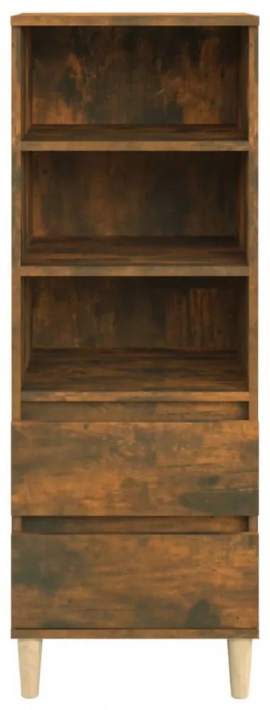 füstös tölgy színű szerelt fa magasszekrény 40 x 36 x 110 cm