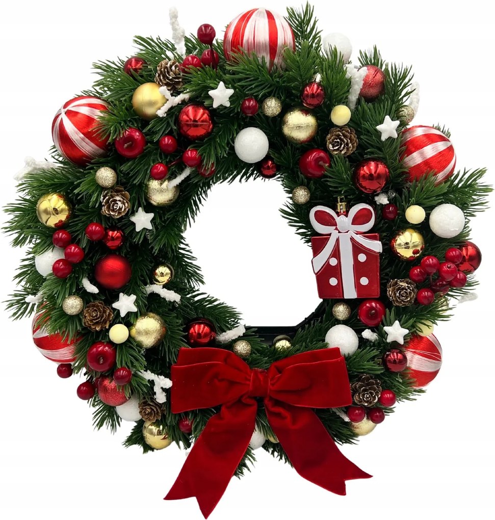 Karácsonyi Koszorú Ajtódísz Karácsonyfa Koszorú Dekoráció Led