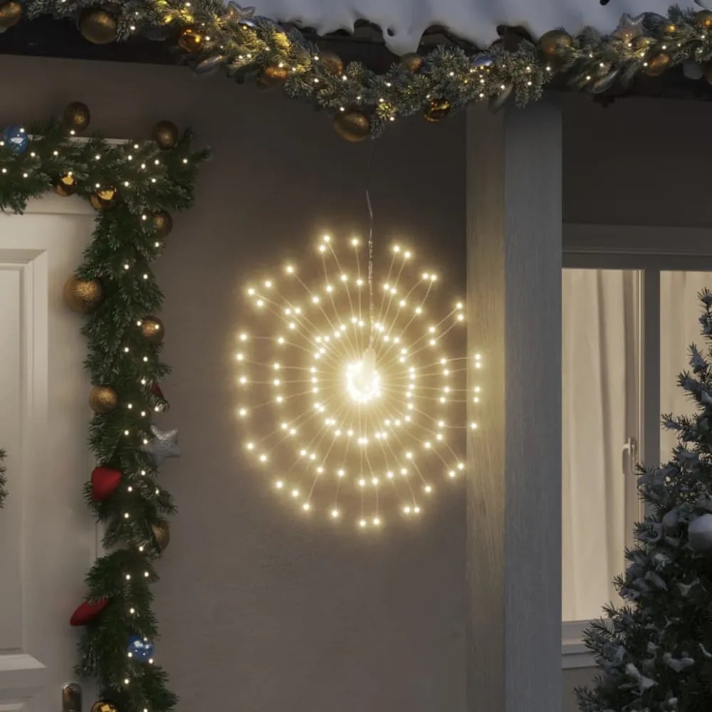 2 db karácsonyi meleg fehér csillagfény 140 db LED 17 cm