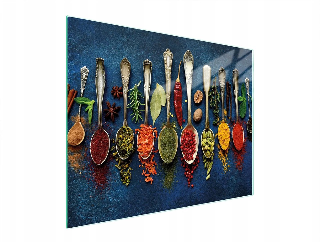 Üveg Vágódeszka 52x40 Fűszerek Edzett Üveg