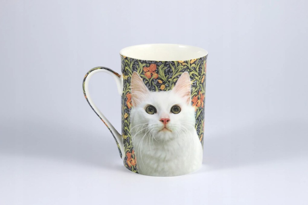 Porcelán bögre 350 ml macska fehér cica