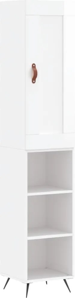 vidaXL magasfényű fehér szerelt fa magasszekrény 34,5 x 34 x 180 cm
