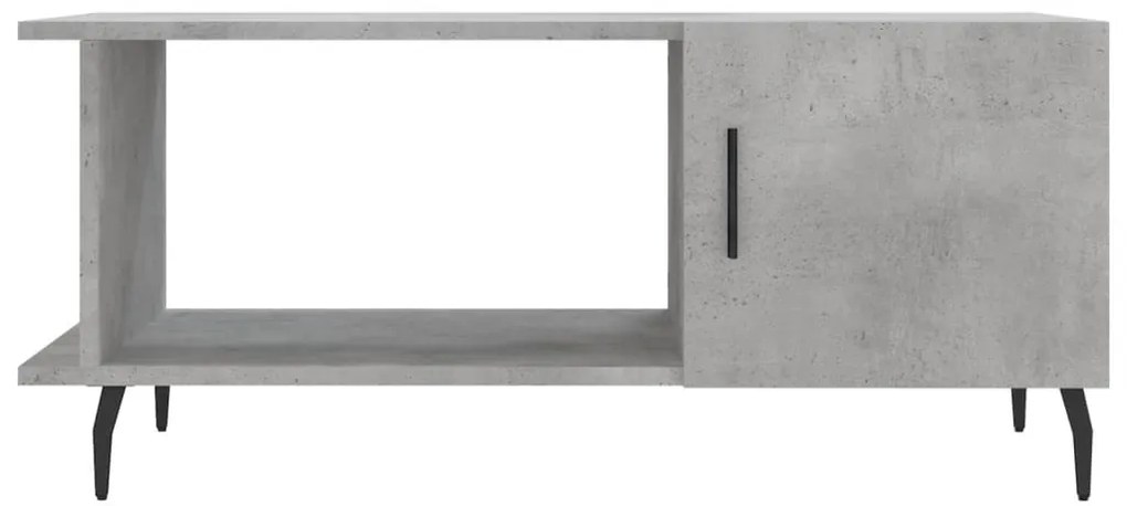 Betonszürke szerelt fa dohányzóasztal 90 x 50 x 40 cm
