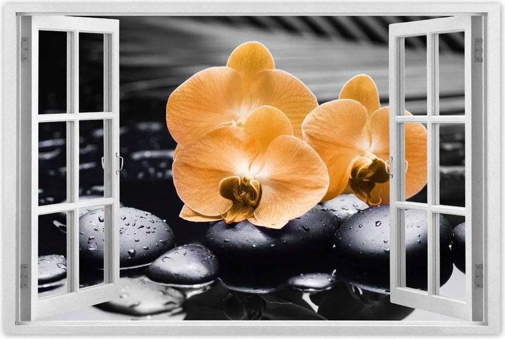 Poszterek 120x80 Narancssárga orchideák