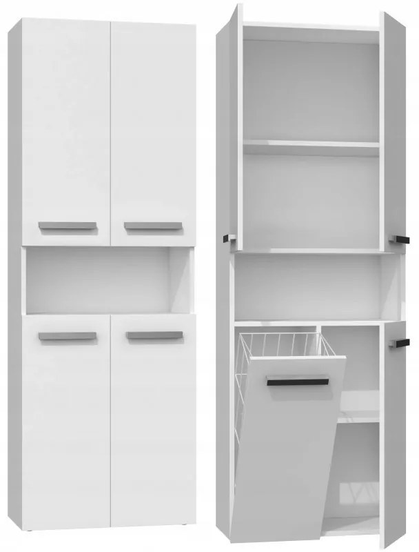 Adino Lungo fürdőszoba bútor szett Gilda II New alsószekrénnyel, mosdóval, Adino tükrös szekrénnyel