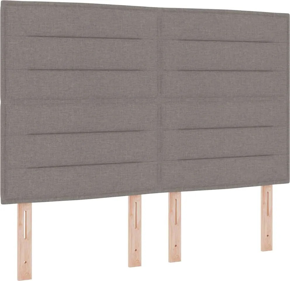 vidaXL Boxrugós ágy matracmal leddel Tópszínű 140 x 190 cm szövet
