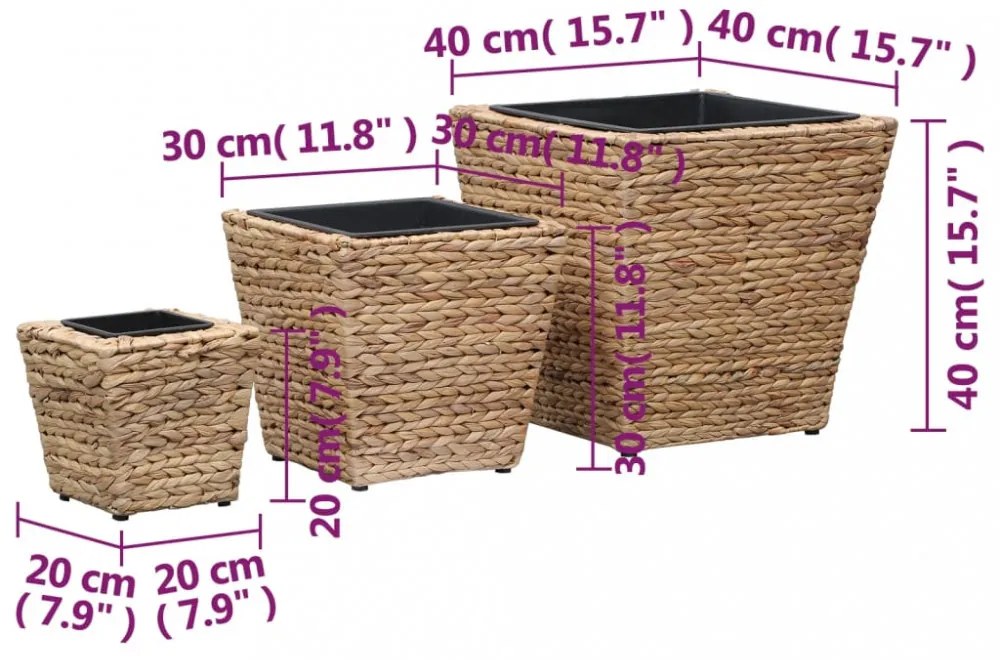 3 db vízijácint növénytartó