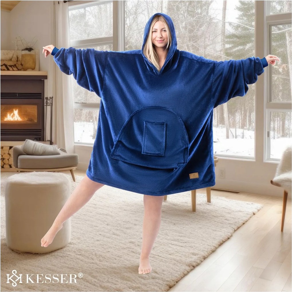 Takaró Relaxdays polár 90 cm x 120 cm szürke Pulóver