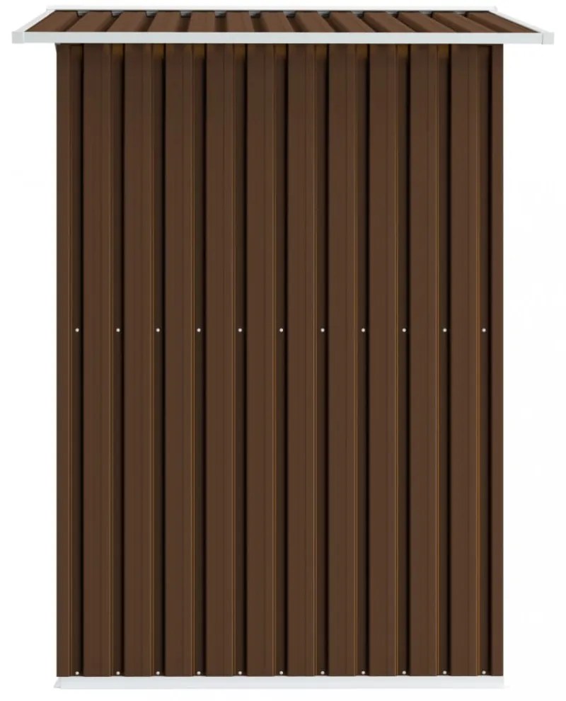 barna acél kerti fészer 204 x 132 x 186 cm