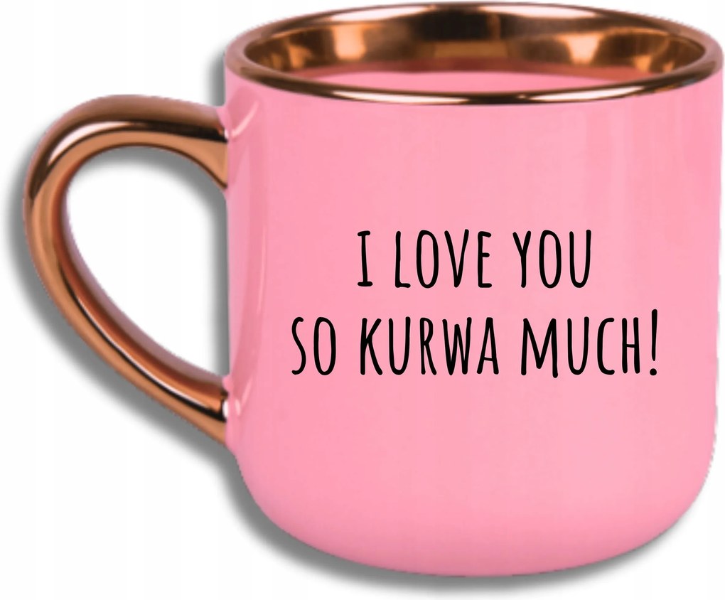 Bögre Rózsaszín Elegáns Nagy Vicces Ajándék És Love You