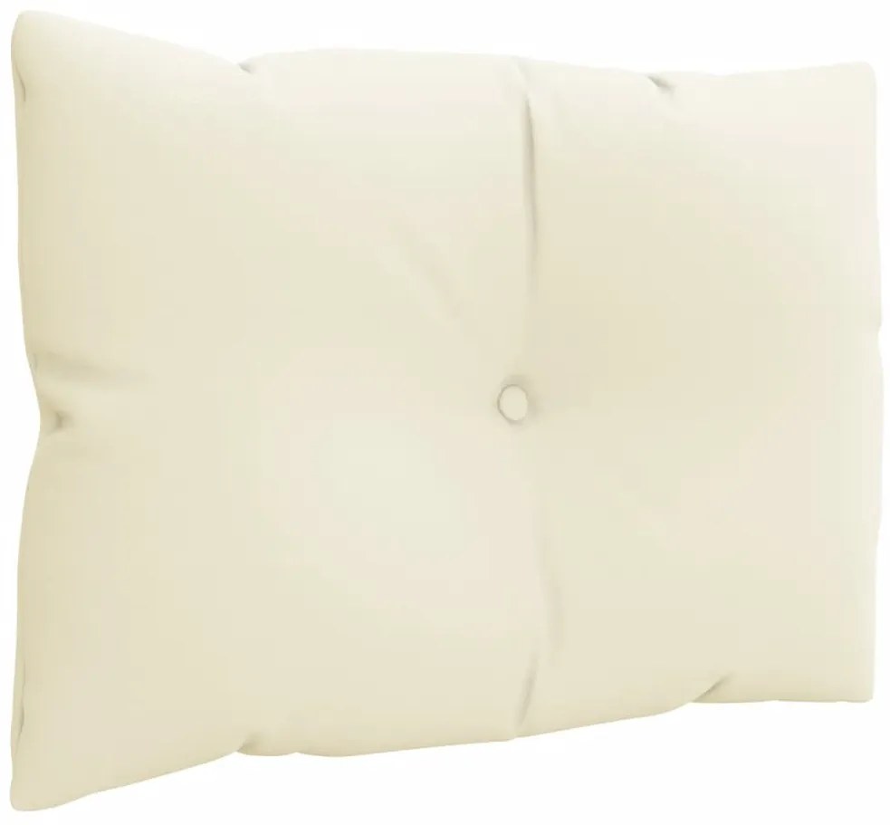 3 db krémszínű szövet raklappárna