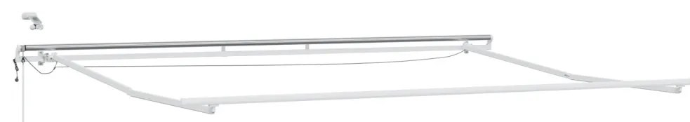 Automatikus Behúzható Napernyő LED-del Narancs és Barna 450x300 cm
