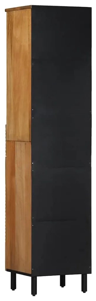 Barna tömör mangófa fürdőszobaszekrény 38 x 33 x 160 cm