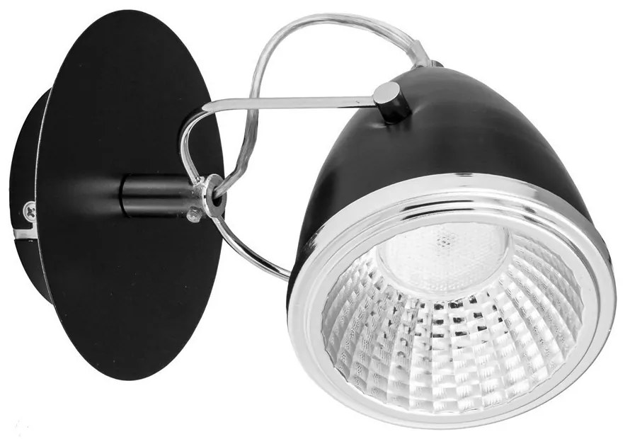 Aldabra Oliver fali lámpa GU10-es foglalat, 1 LED izzó, 5,5W fekete-króm