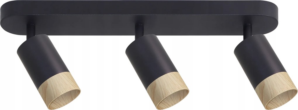 Conti Candellux Spotléc Fekete Fa 3xGU10 93-28389