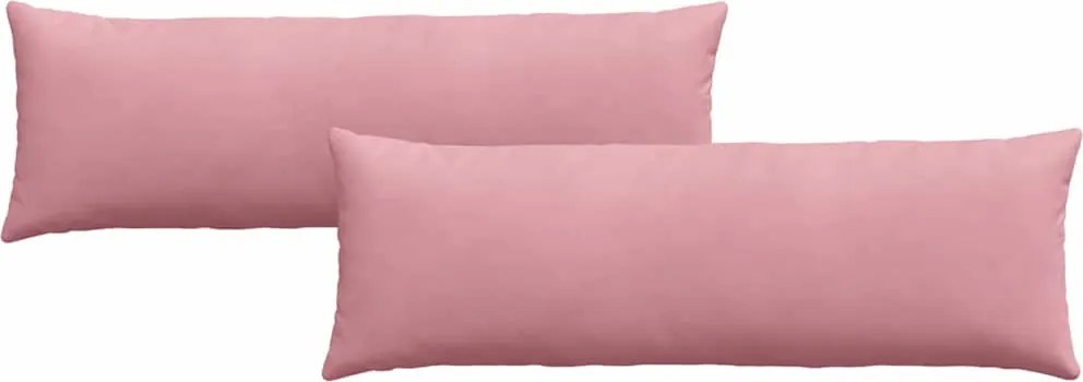 vidaXL Kanapé párnák 2 pcs Rózsaszín 120 x 40 cm Bársonyos szövet