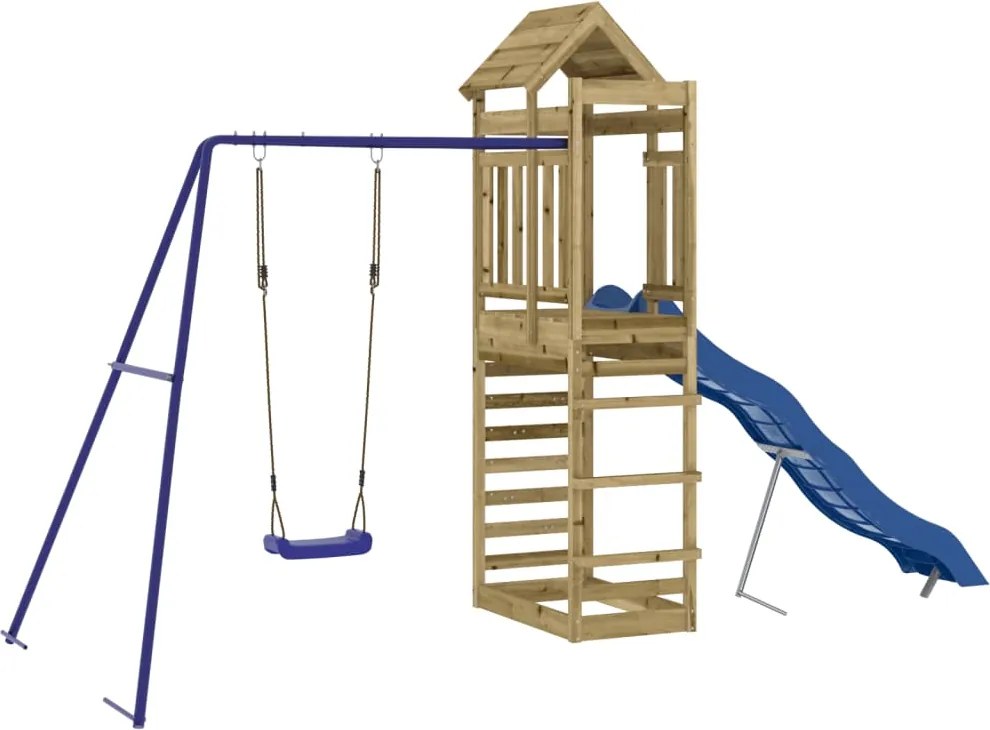 vidaXL impregnált fenyőfa kültéri játszószett