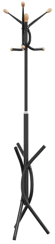 fekete porszórt vas ruhafogas 176 cm