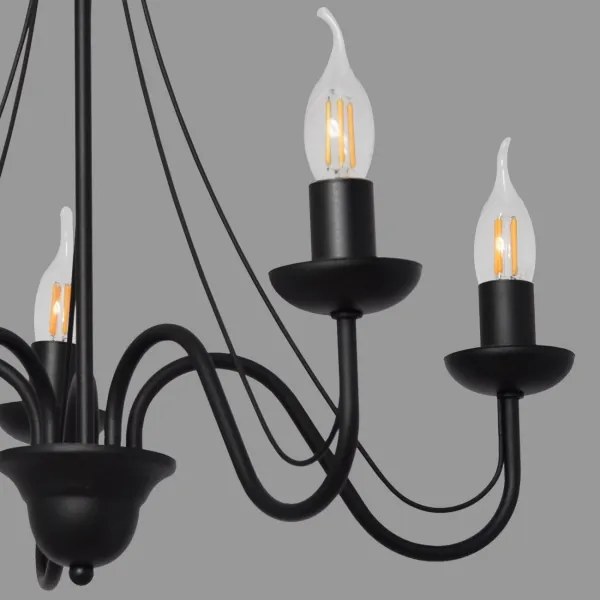 Csillár zsinóron MALBO II 5xE14/10W/230V