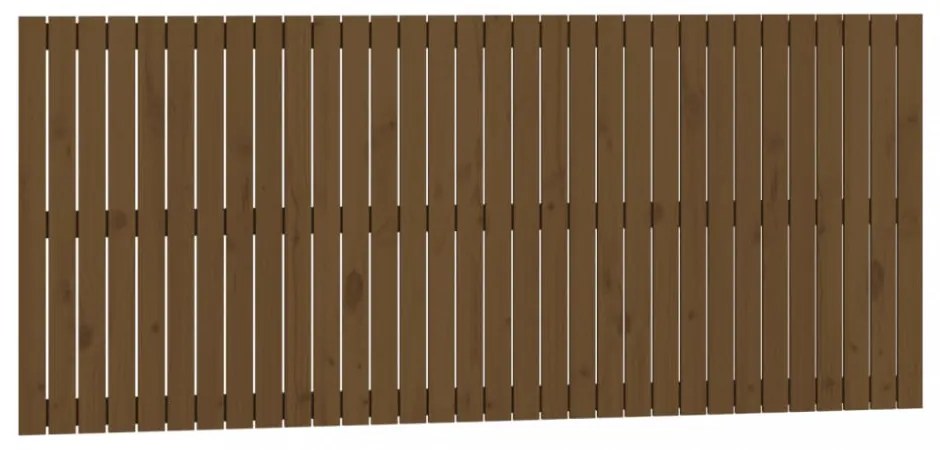 mézbarna tömör fenyőfa fali fejtámla 204x3x90 cm