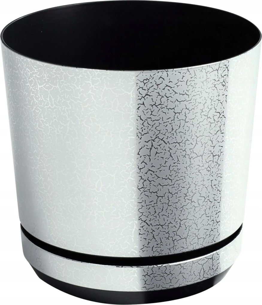 32 cm-es Virágcserép állvánnyal Zúzott Ezüst nagy virágtartó, Monstery Juki pálmafák