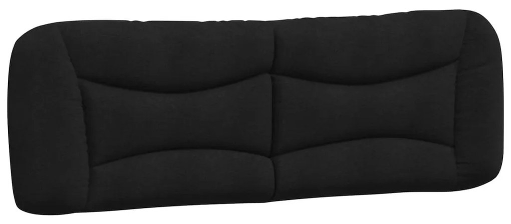 fekete szövet fejtámla párna 160 cm
