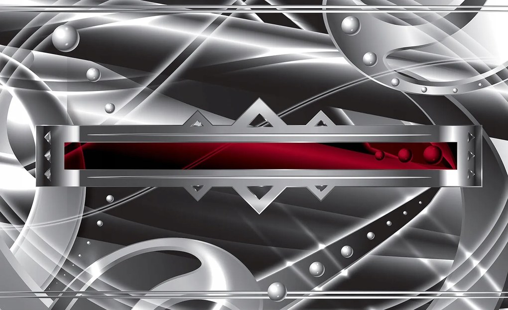 Tapéta Absztrakt Piros Fém Futurizmus Elegancia Dinamika 200x140 +ragasztó