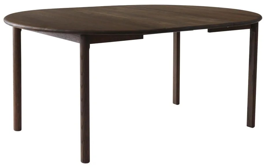 Barna tölgyfa kerek bővíthető étkezőasztal ø 120 cm Noor – Hammel Furniture