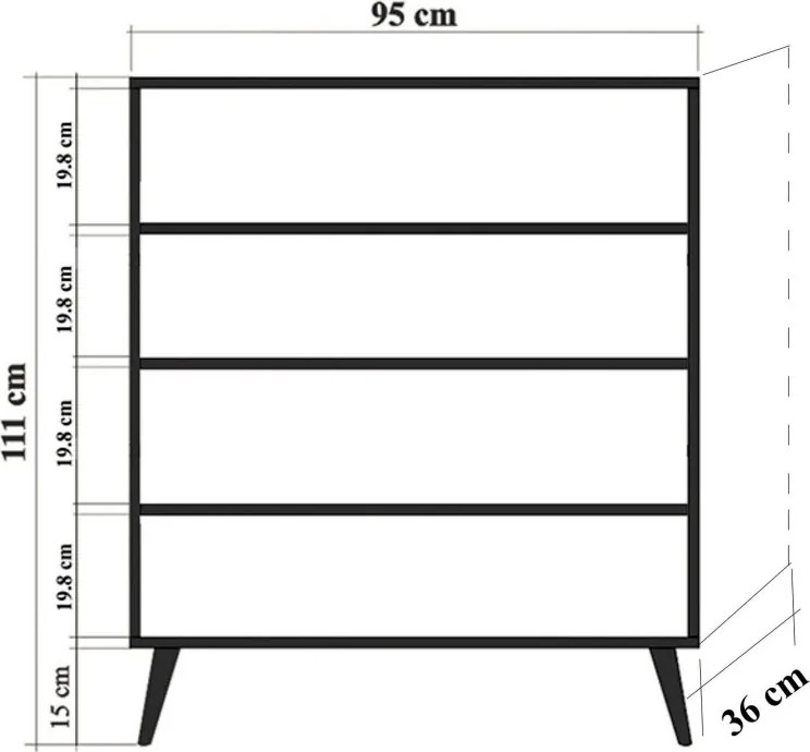 Multilüx konyhaszekrény, 95 cm – TR869VEL3988