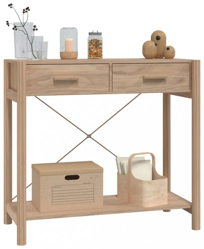 Szerelt fa tálalóasztal 82 x 38 x 75 cm