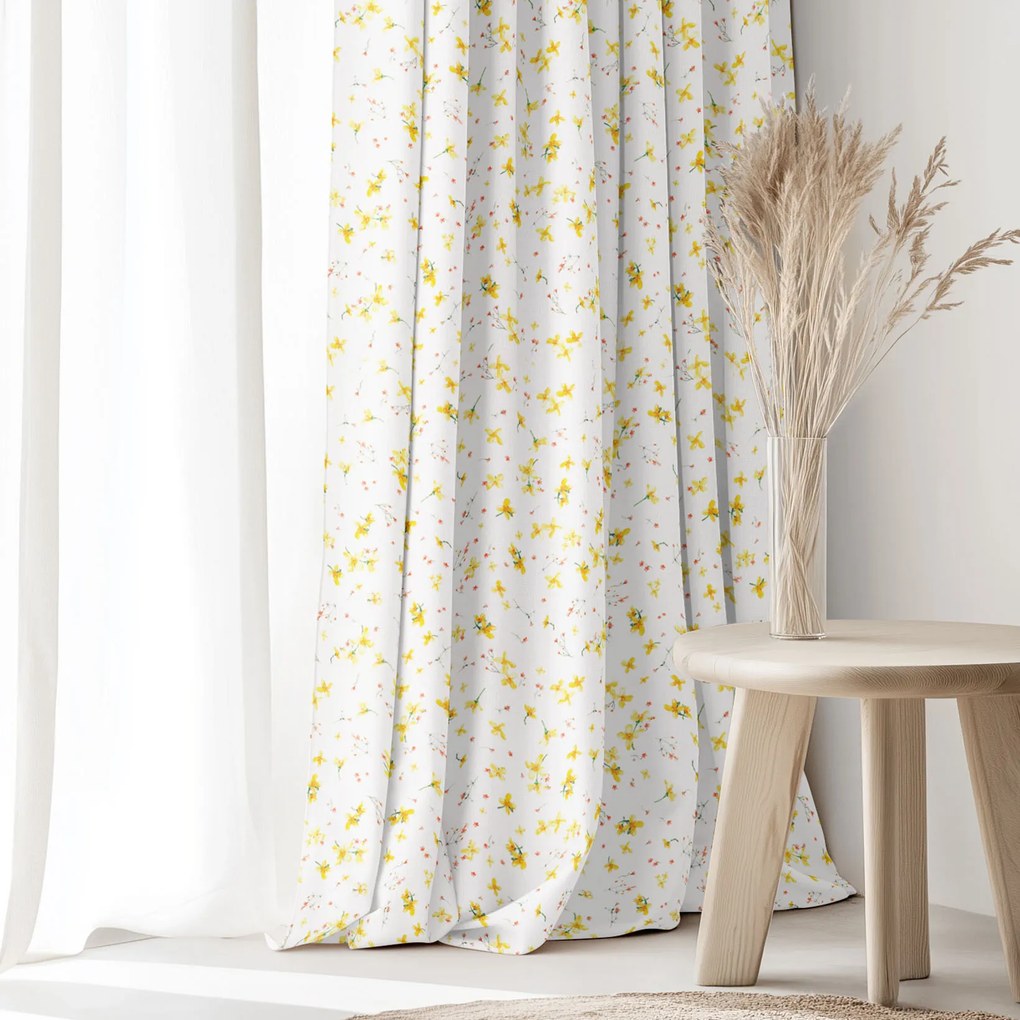 Goldea valencia dekorfüggöny - nárciszok 140x135 cm