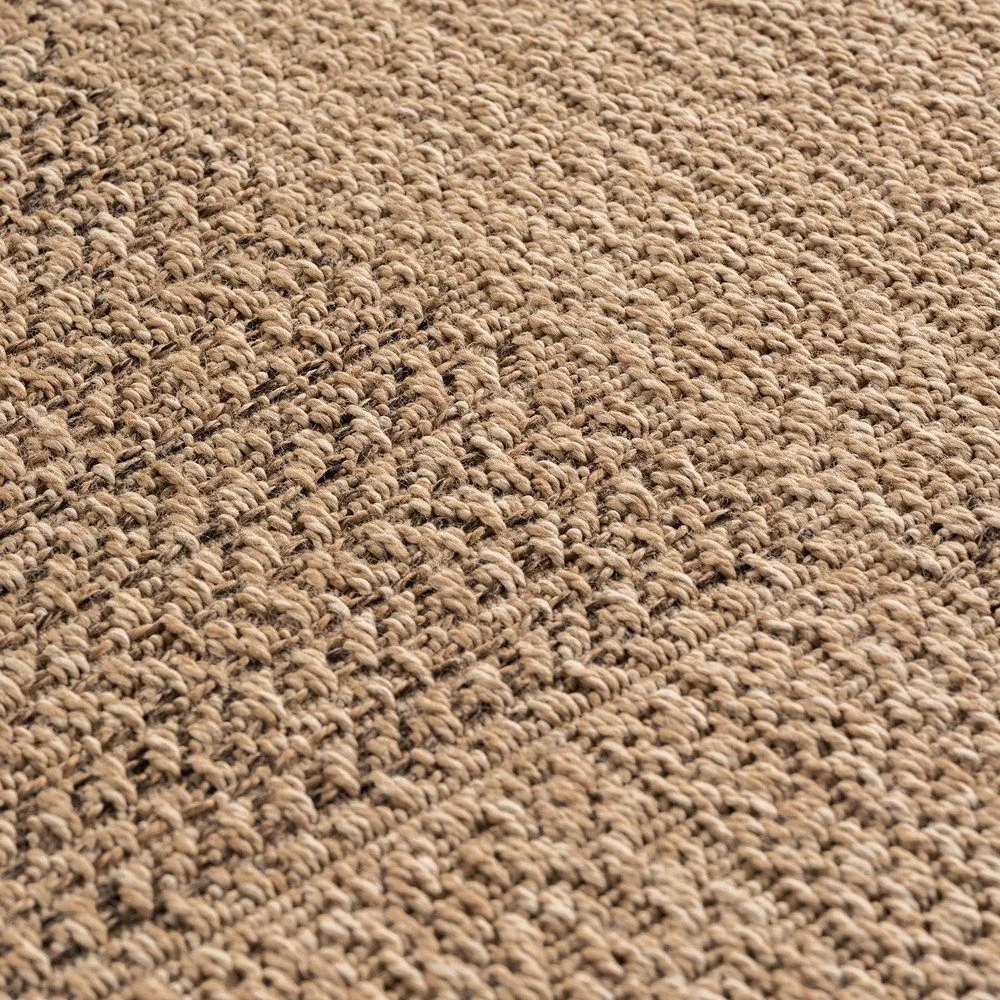 Barna kerek kültéri-beltéri szőnyeg ø 80 cm Timber 1405 – Ayyildiz Carpets