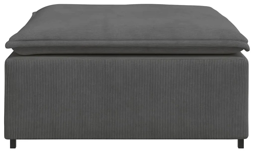 sötétszürke moduláris kanapé lábzsámoly modul 100x100x48 cm