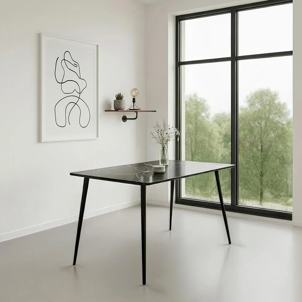 AVENBERG MONTE 140 Étkezőasztal - fekete