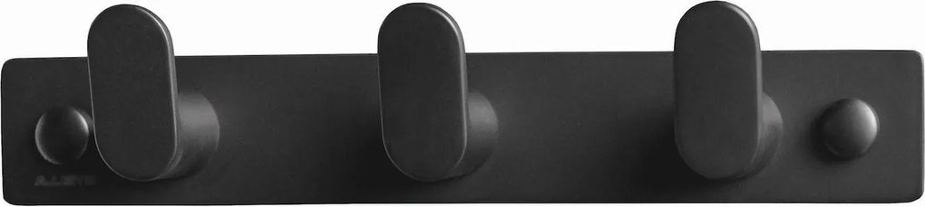 Díszléc 3 akasztós bab törölközőtartó fekete matt Stella 18.053-B