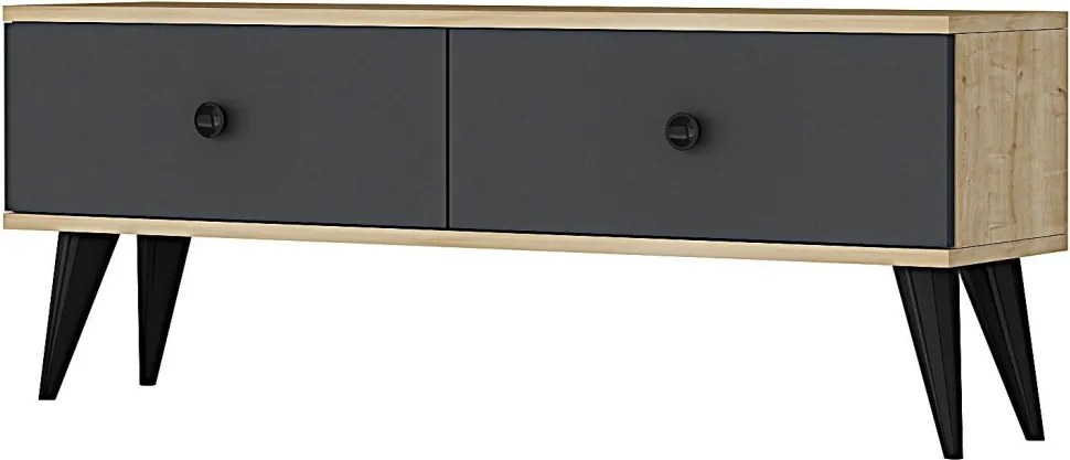 Mona TV-állvány, zafír tölgy-antracit, 120 cm
