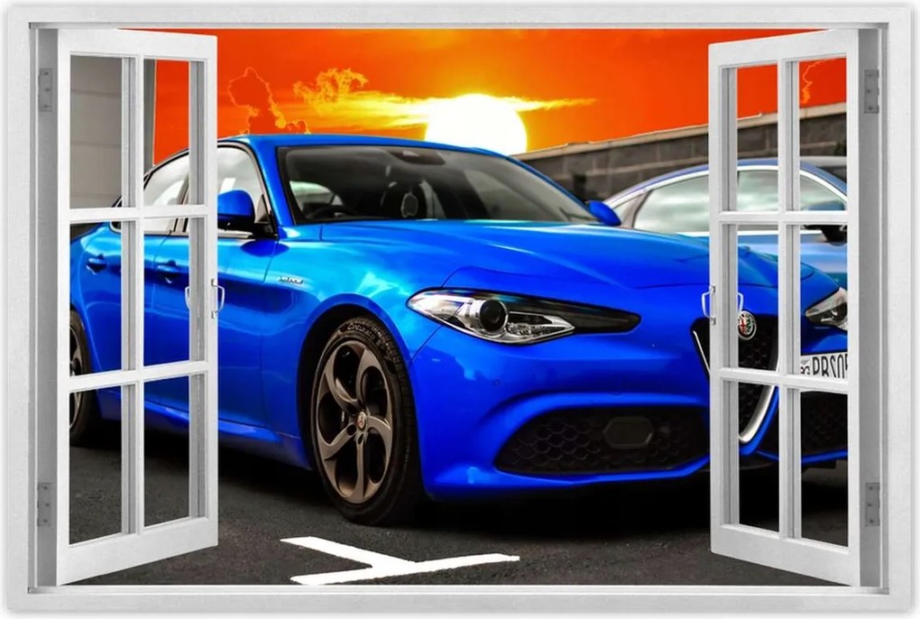 Poszter 60x40 Alfa Romeo Autó kék