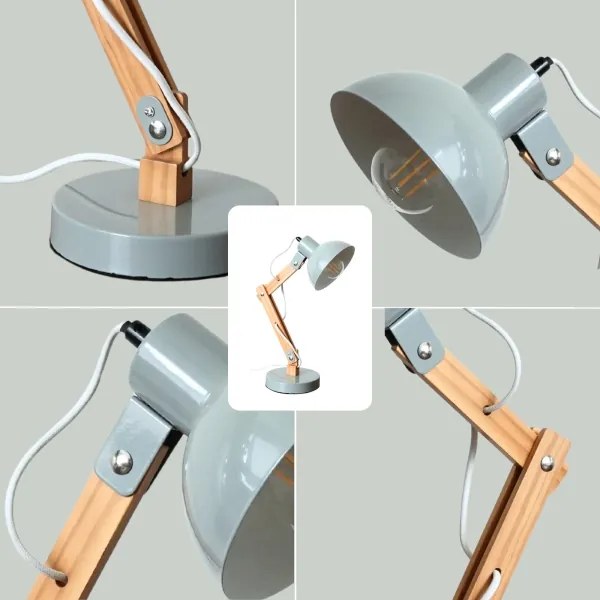 Brilagi - Asztali lámpa FOCUS 1xE27/40W/230V szürke