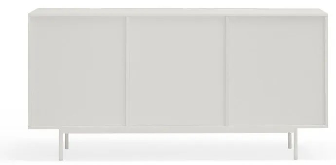 Fehér-natúr színű alacsony komód tölgyfa dekorral 159x80 cm Sierra – Teulat