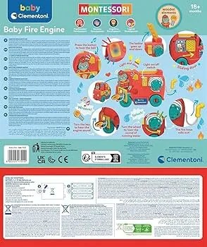 Tűzoltóautó Montessori baba játék Clementoni