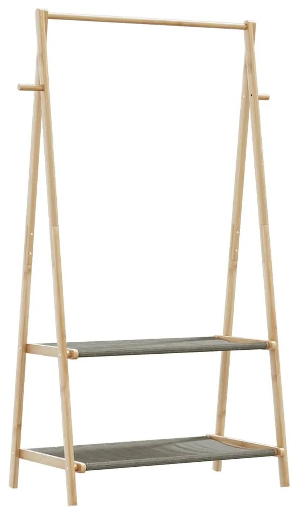 bambusz ruhaállvány polcokkal 96 x 45,5 x 150,5 cm