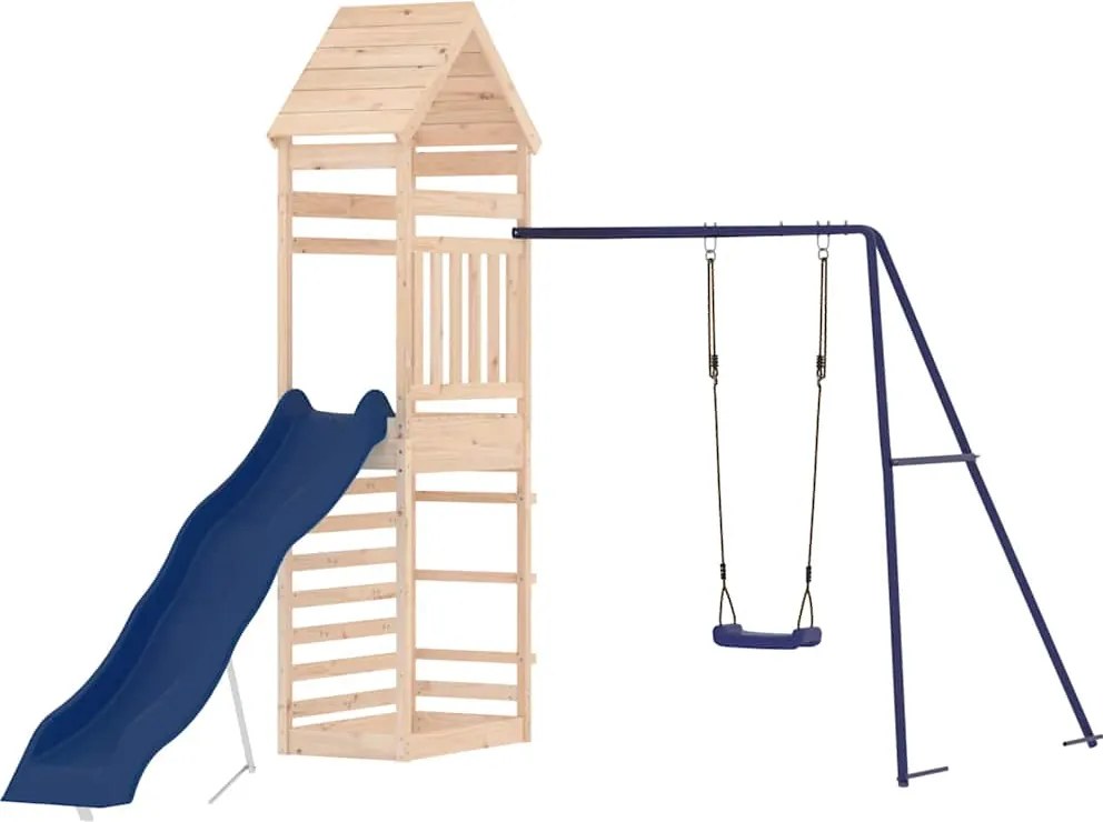 vidaXL tömör fenyőfa kültéri játszószett