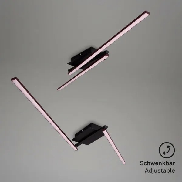 Brilo 3500-015 - LED Felületre szerelhető csillár STAFF 2xLED/6W/230V fekete