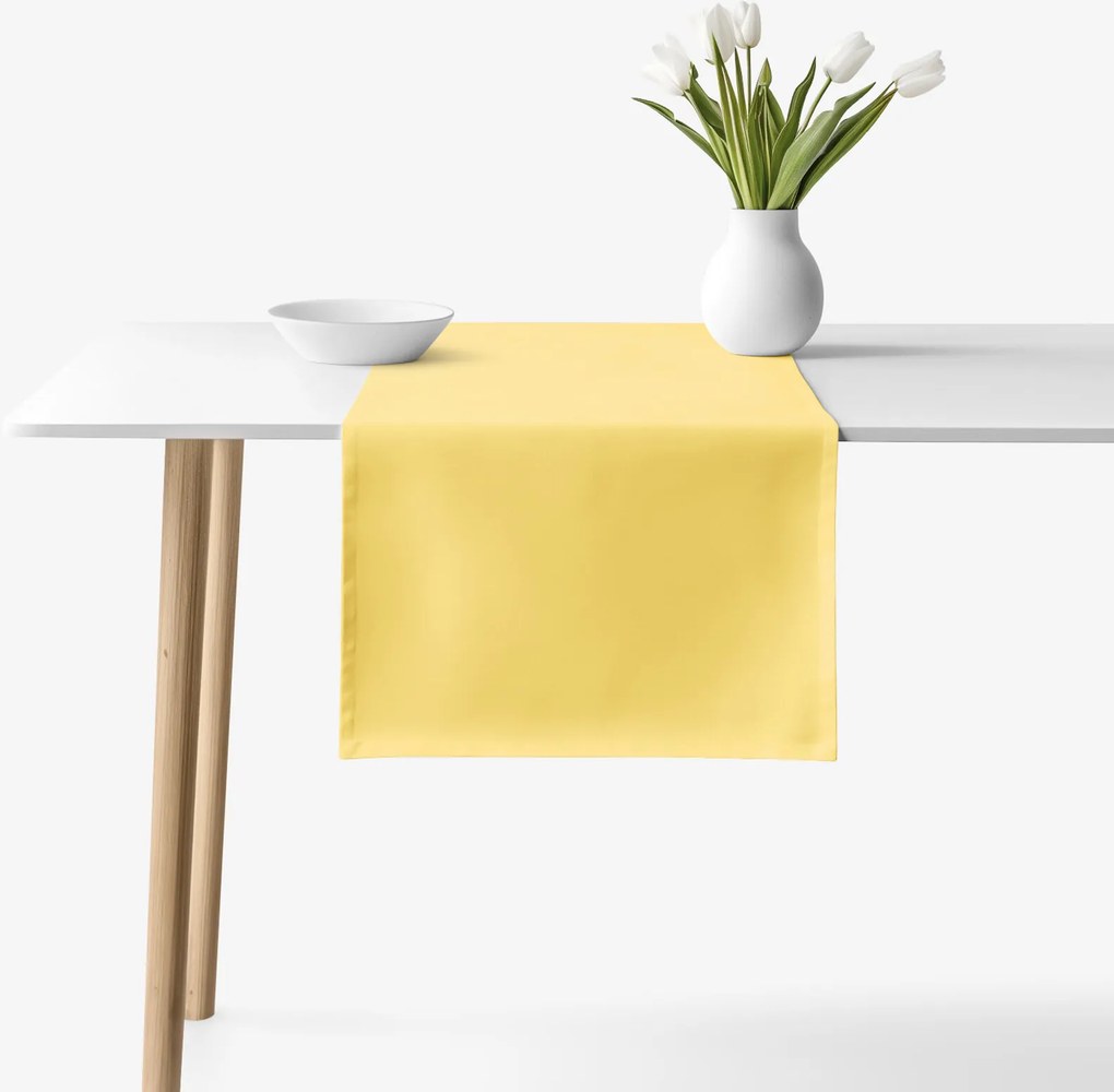 Goldea pamut asztali futó - sárga 50x140 cm