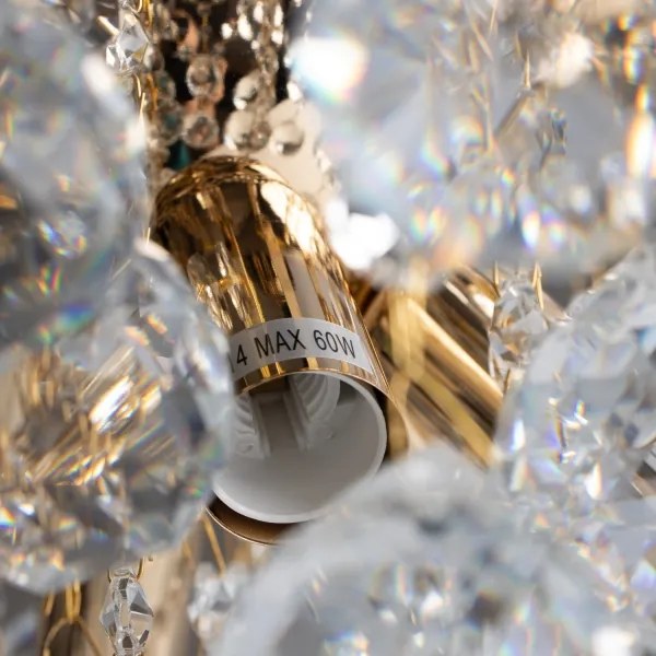 Brilagi - Felületre szerelhető csillár CRYSTAL 6xE14/60W/230V arany