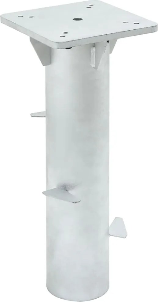 vidaXL ezüstszínű acél beépített napernyő talp 16 x 16 x 39,5 cm