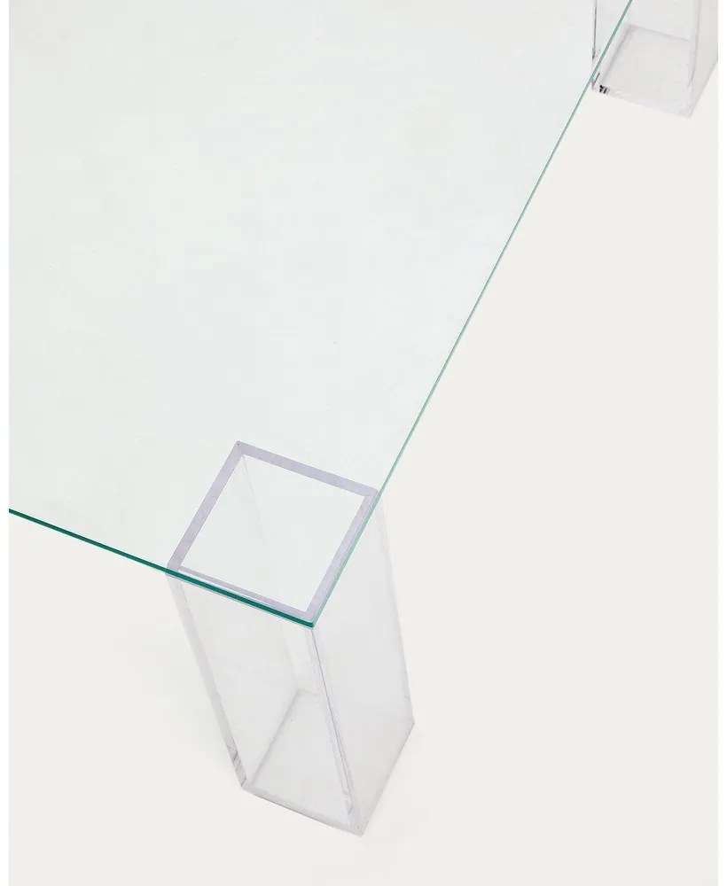 Üveg dohányzóasztal 85x85 cm Adularia – Kave Home